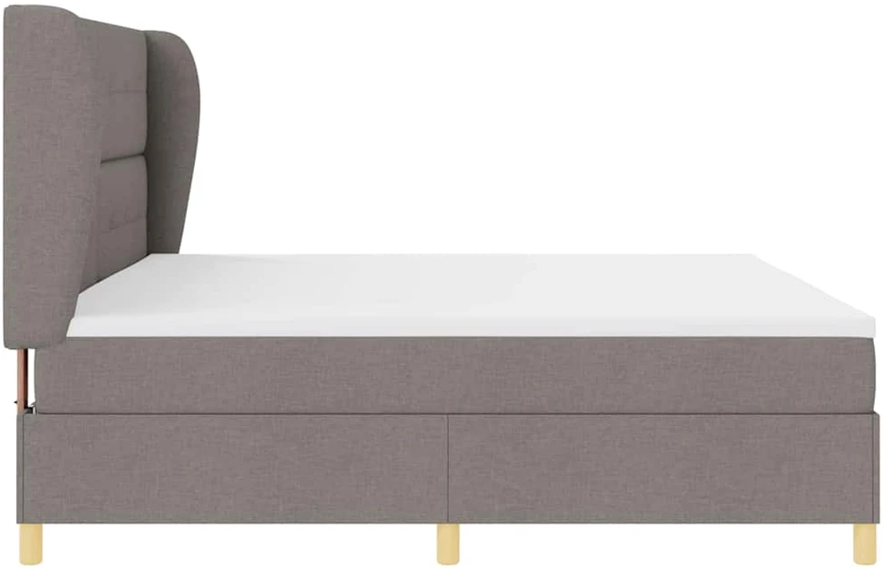 Kiemas lova su galvūgalio Taupe 200 x 200 cm audinys