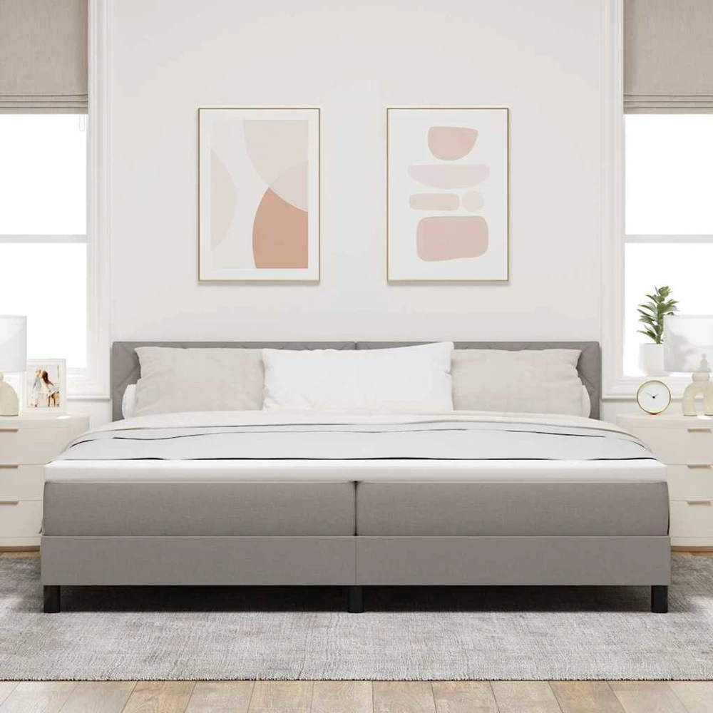 Kiemas lova su galvūgalio Taupe 200 x 200 cm audinys