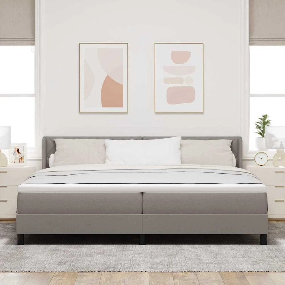 Kiemas lova su galvūgalio Taupe 200 x 200 cm audinys