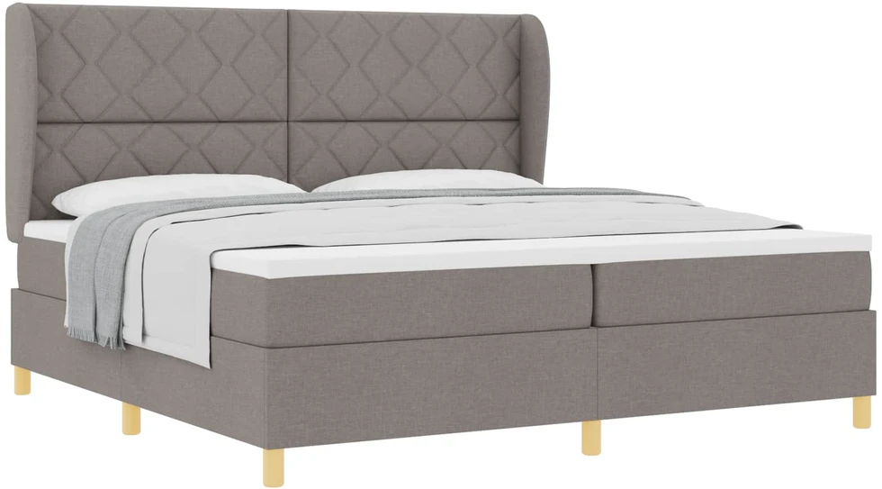 Kiemas lova su galvūgalio Taupe 200 x 200 cm audinys