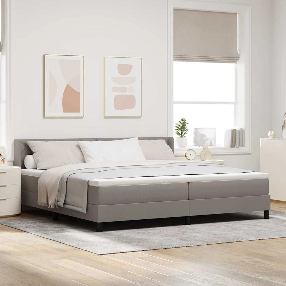 Kiemas lova su galvūgalio Taupe 200 x 200 cm audinys