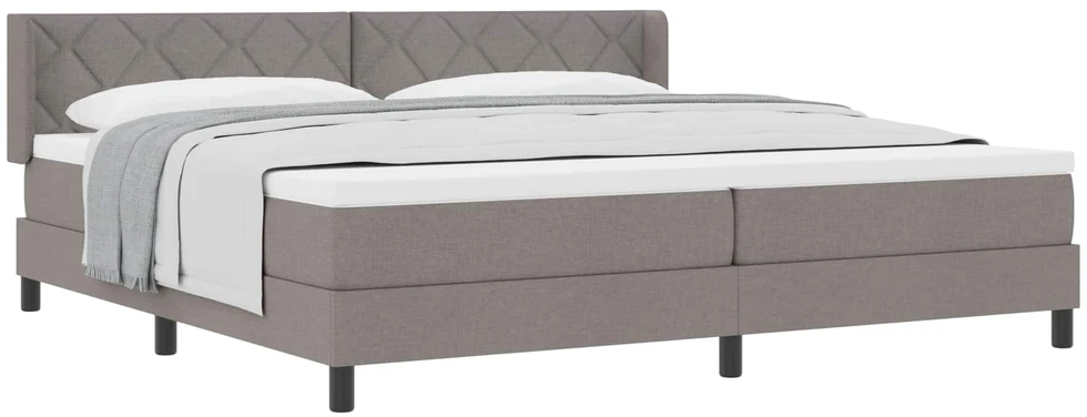 Kiemas lova su galvūgalio Taupe 200 x 200 cm audinys