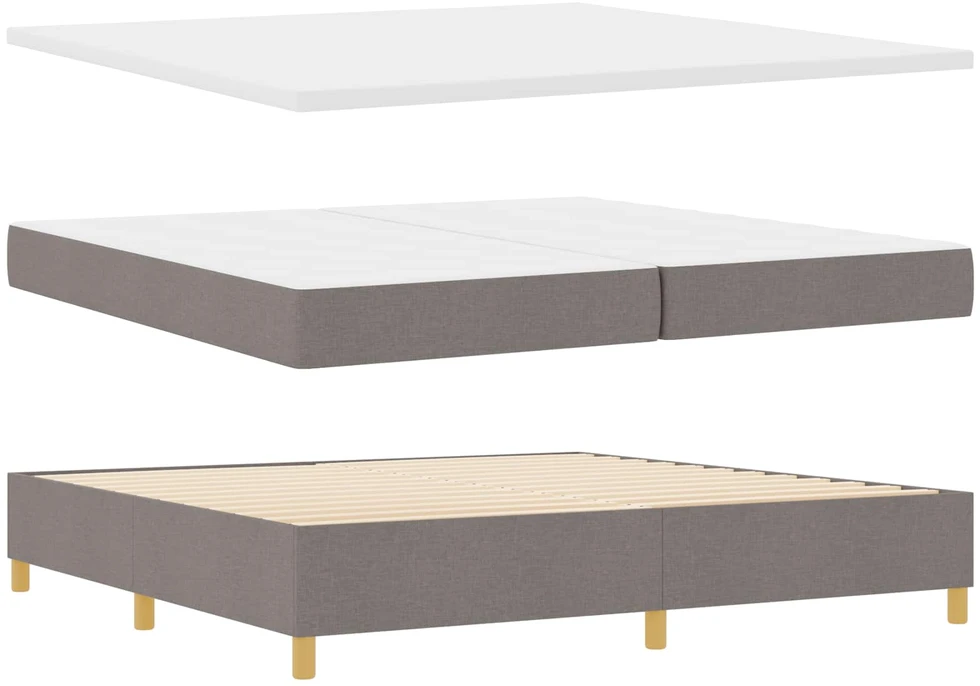 Kiemas lova su galvūgalio Taupe 200 x 200 cm audinys