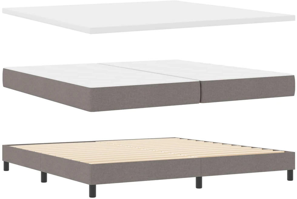 Kiemas lova su galvūgalio Taupe 200 x 200 cm audinys