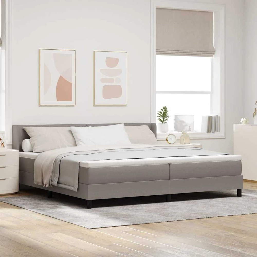 Kiemas lova su galvūgalio Taupe 200 x 200 cm audinys