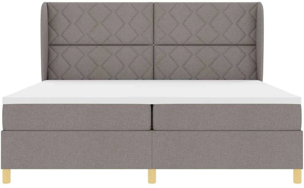 Kiemas lova su galvūgalio Taupe 200 x 200 cm audinys