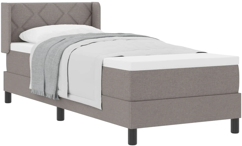 Kiemas lova su galvūgalio Taupe 200 x 80 cm audinys