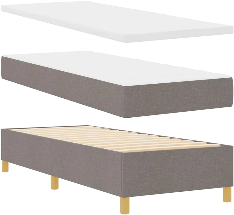 Kiemas lova su galvūgalio Taupe 200 x 80 cm audinys