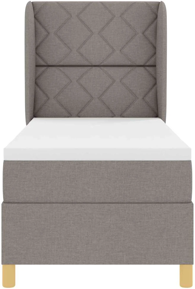 Kiemas lova su galvūgalio Taupe 200 x 80 cm audinys