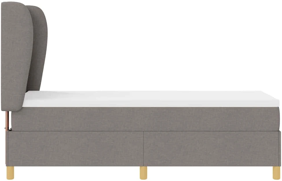 Kiemas lova su galvūgalio Taupe 200 x 80 cm audinys