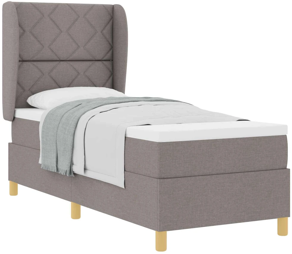 Kiemas lova su galvūgalio Taupe 200 x 80 cm audinys
