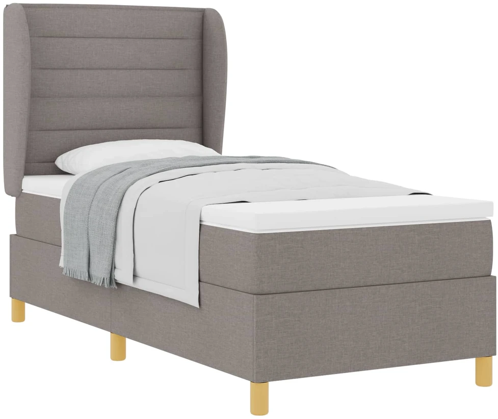 Kiemas lova su galvūgalio Taupe 200 x 90 cm audinys