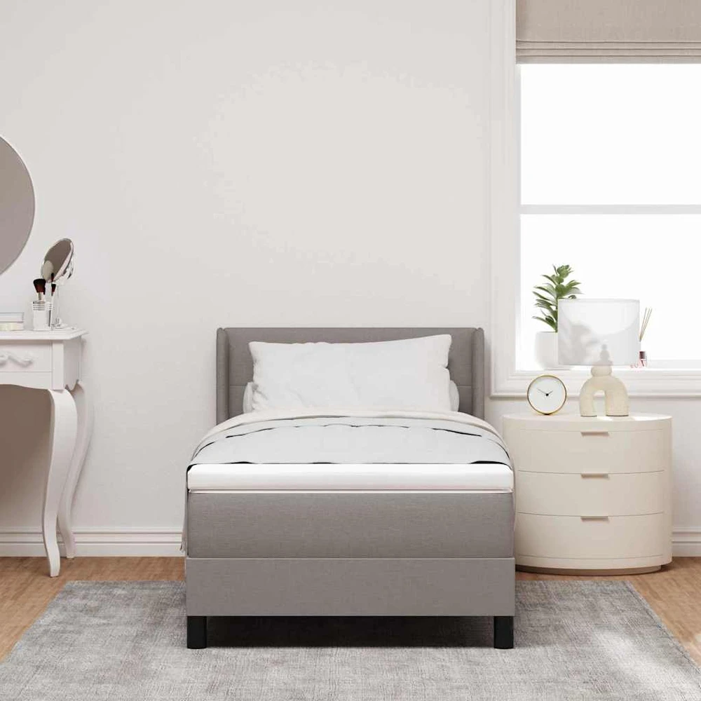 Kiemas lova su galvūgalio Taupe 200 x 90 cm audinys