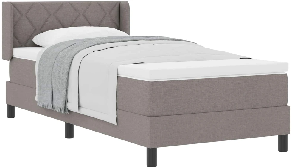 Kiemas lova su galvūgalio Taupe 200 x 90 cm audinys