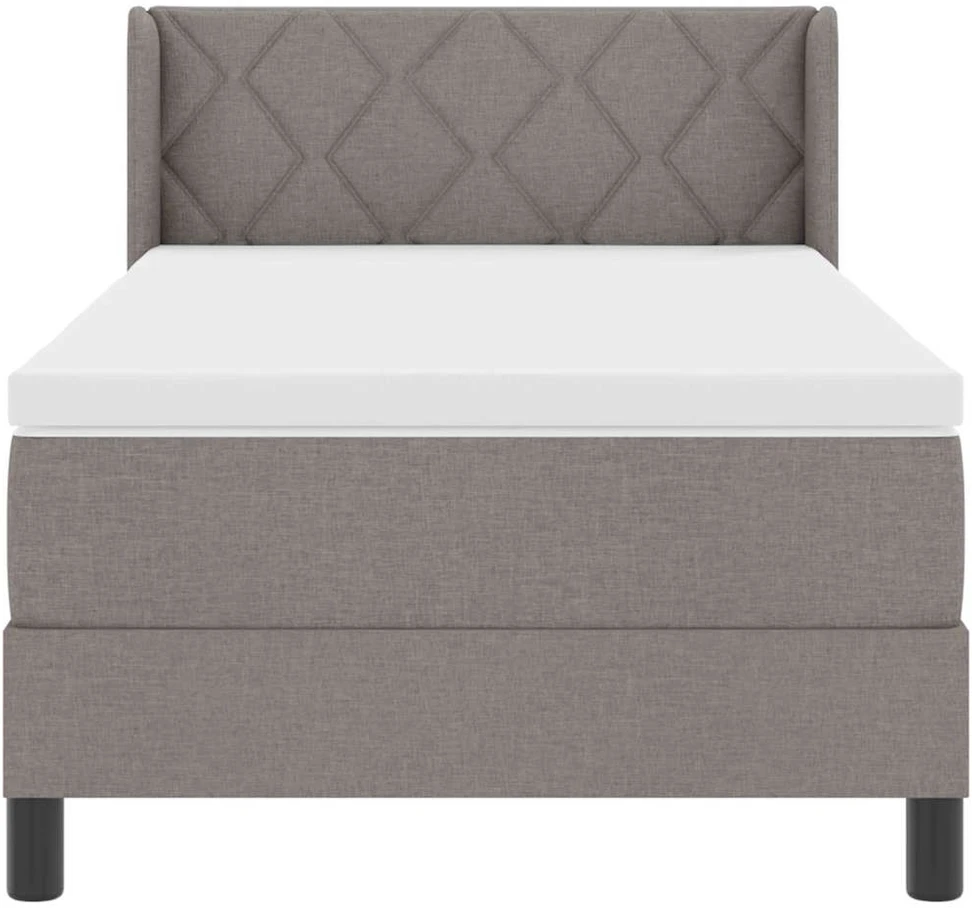 Kiemas lova su galvūgalio Taupe 200 x 90 cm audinys