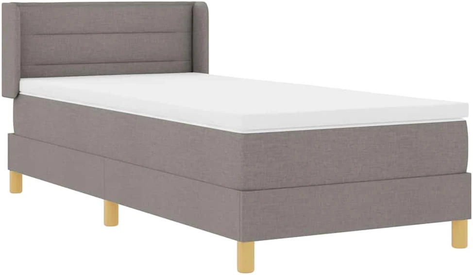 Kiemas lova su galvūgalio Taupe 200 x 90 cm audinys