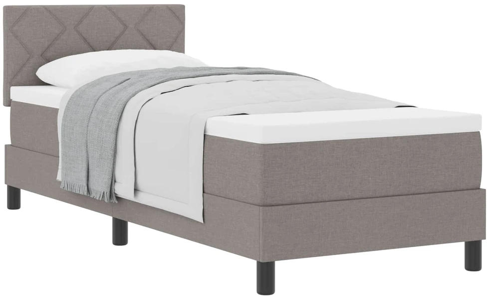 Kiemas lova su galvūgalio Taupe 80 x 200 cm audinys