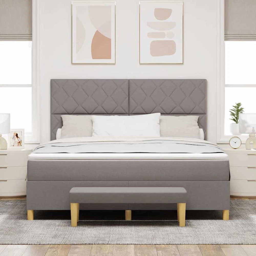 Kiemas lova su galvūgalio Tortora 180 x 200 cm audinys