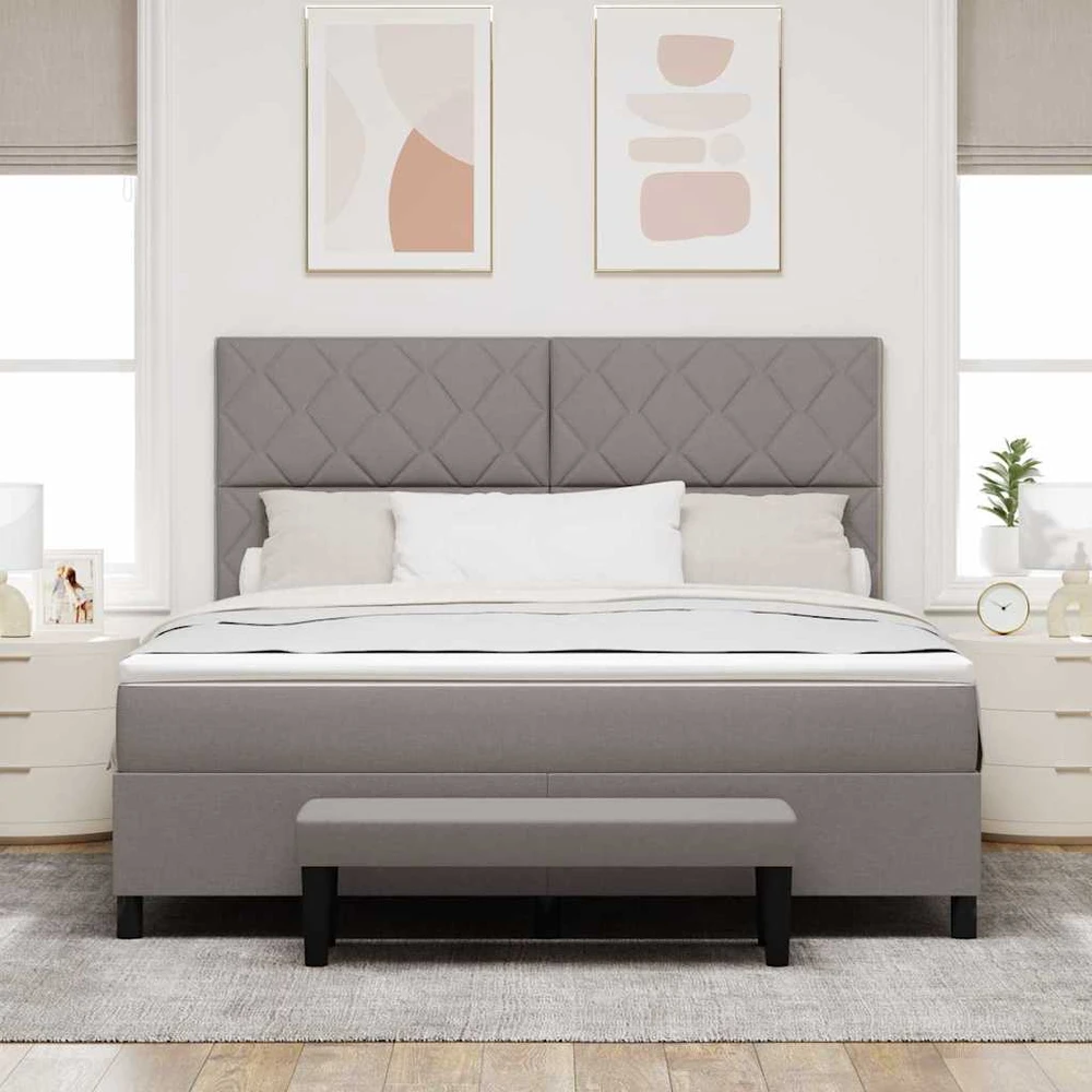 Kiemas lova su galvūgalio Tortora 180 x 200 cm audinys