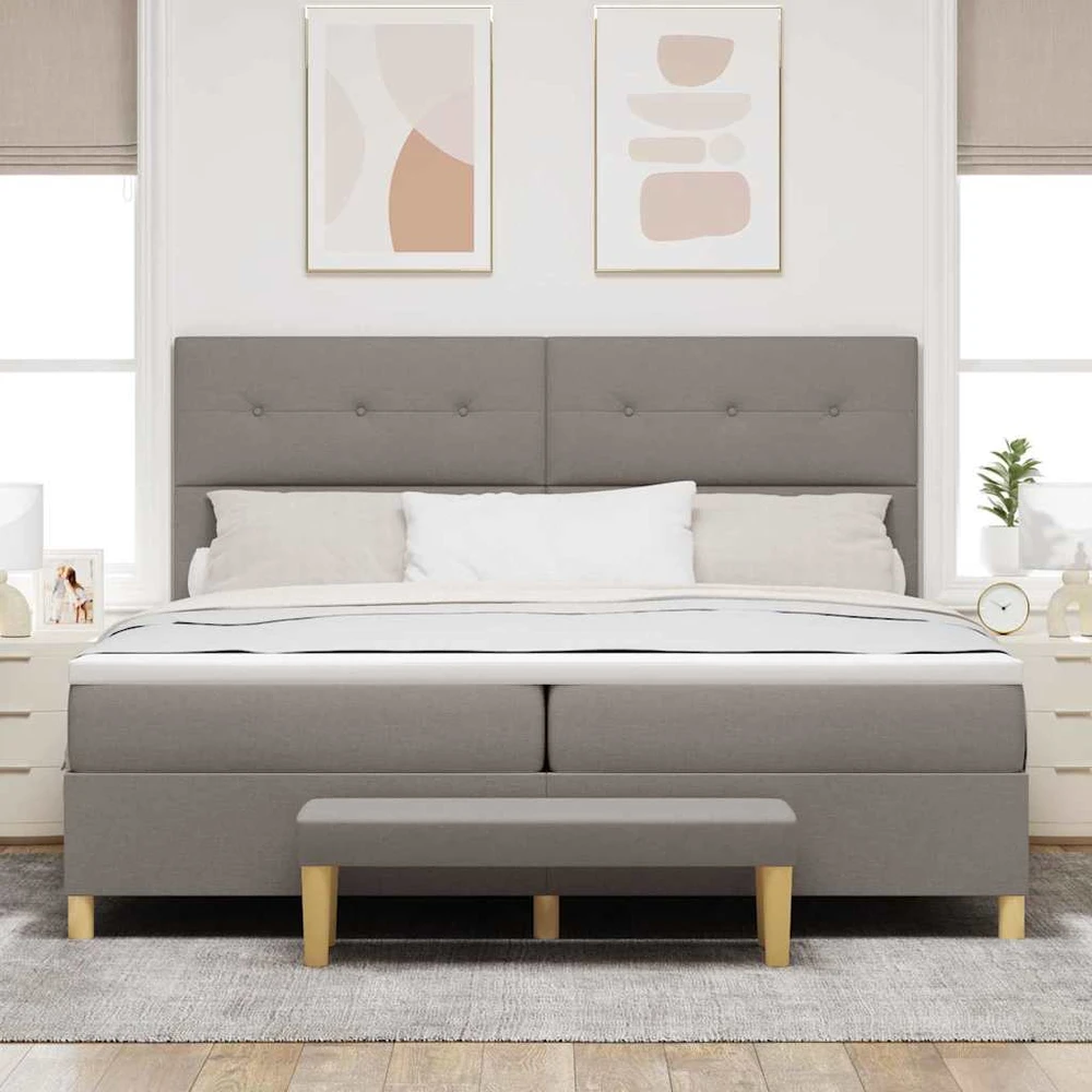 Kiemas lova su galvūgalio Tortora 200 x 200 cm audinys