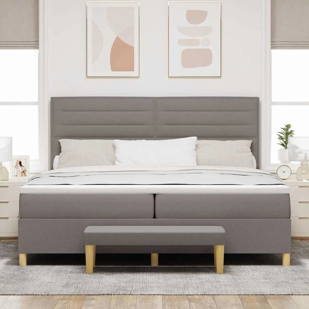 Kiemas lova su galvūgalio Tortora 200 x 200 cm audinys