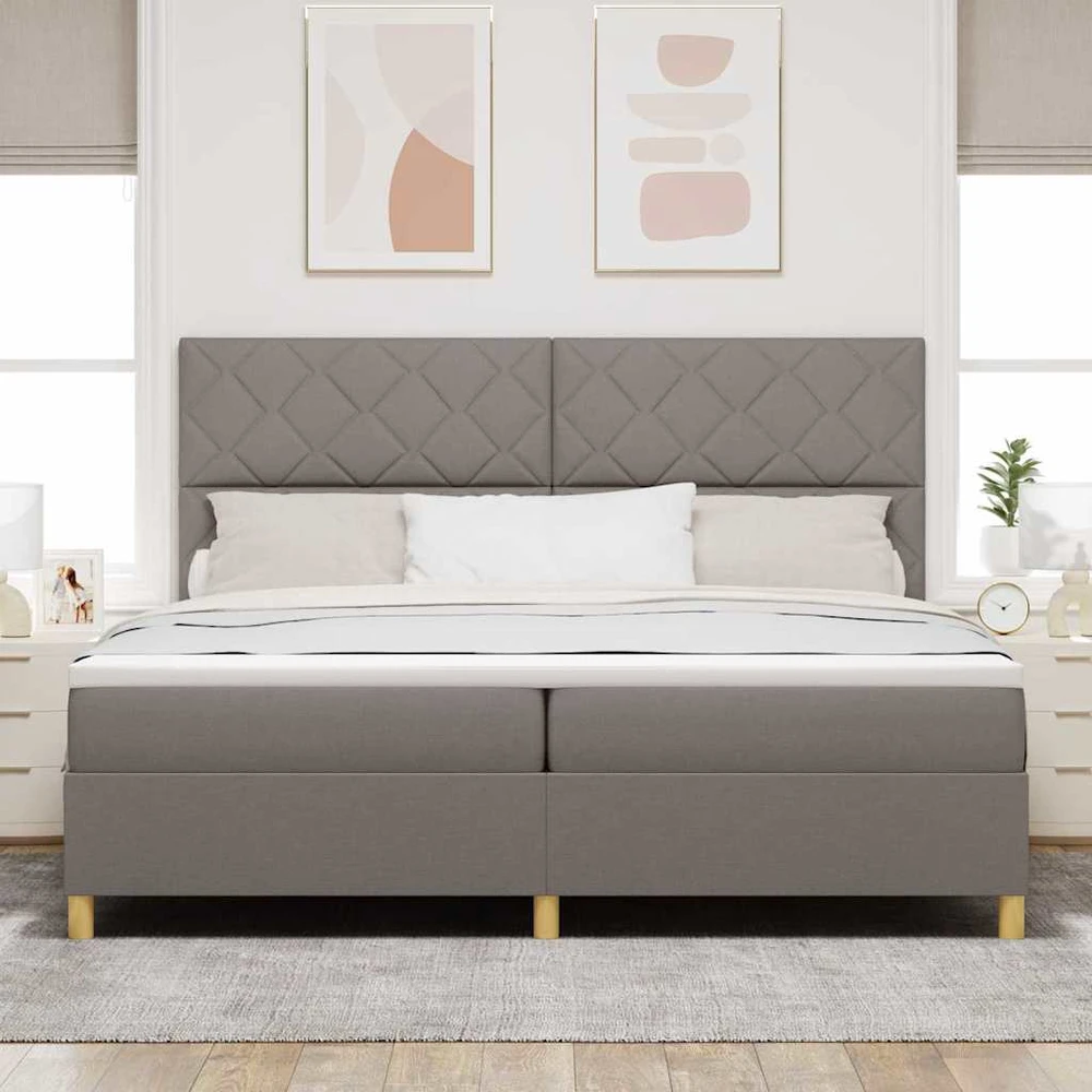Kiemas lova su galvūgalio Tortora 200 x 200 cm audinys