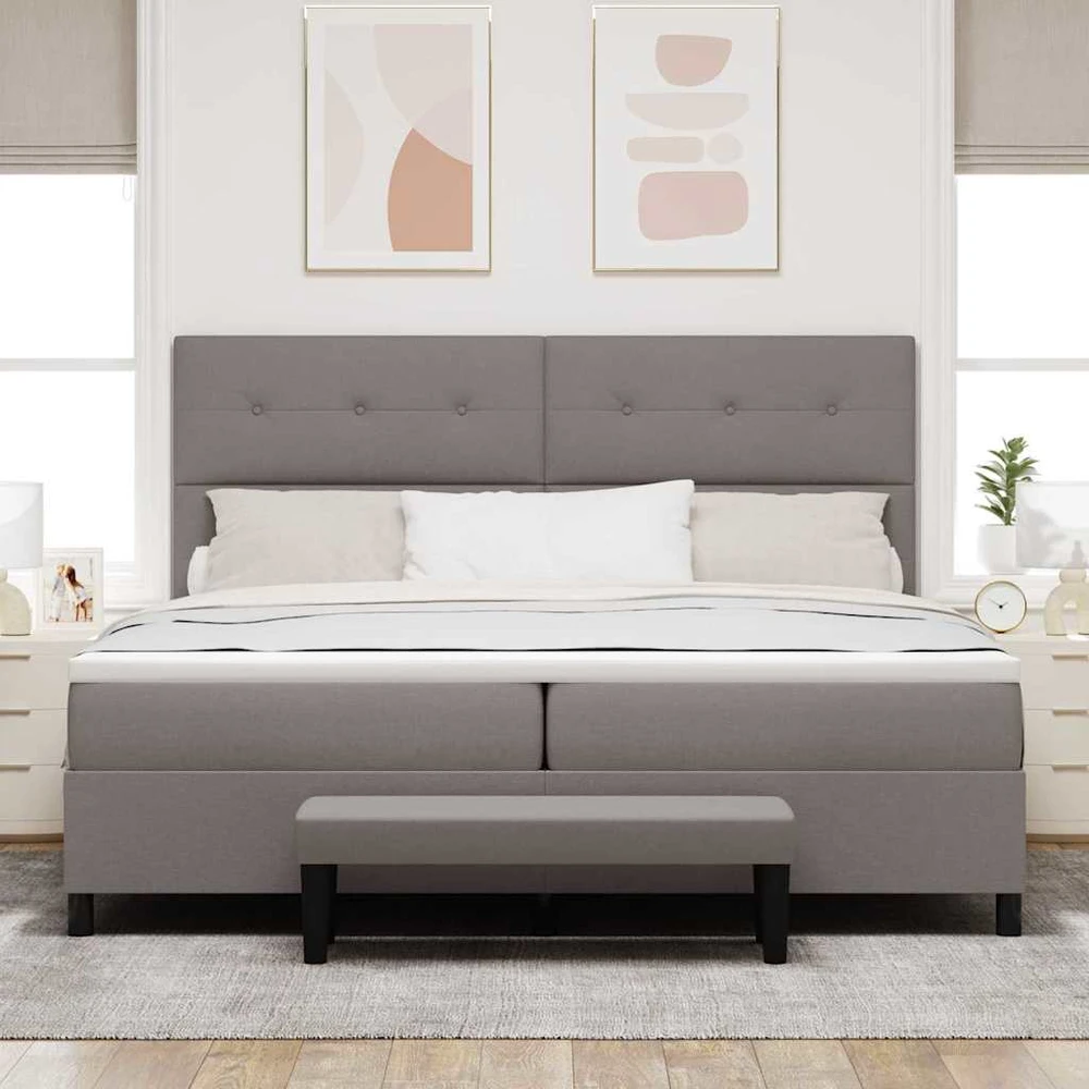 Kiemas lova su galvūgalio Tortora 200 x 200 cm audinys