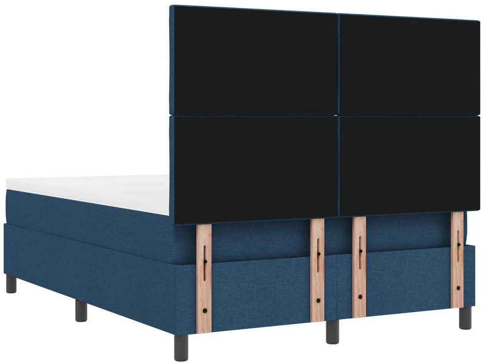 Kiemas lova su LED juostelėmis Mėlyna 160 x 200 cm audinys