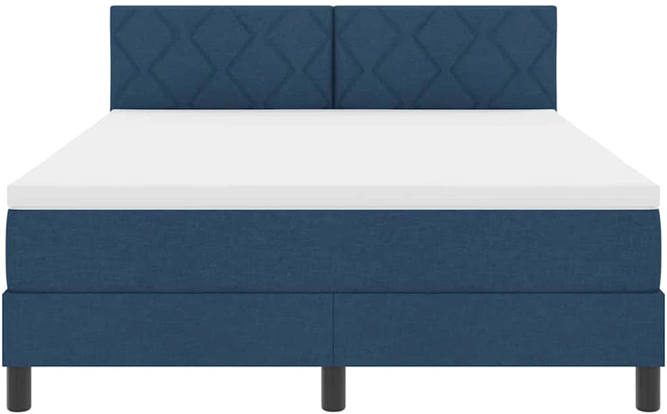 Kiemas lova su LED juostelėmis Mėlyna 160 x 200 cm audinys