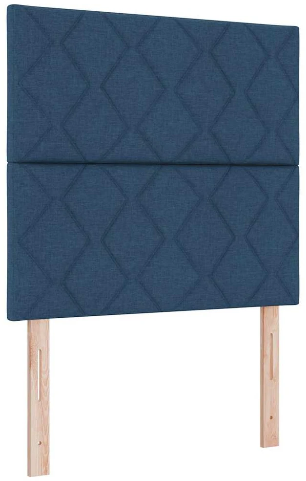 Kiemas lova su LED juostelėmis Mėlyna 90 x 190 cm audinys