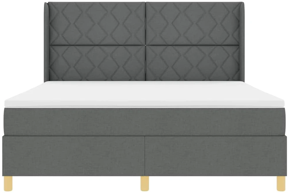 Kiemas lova su LED juostelėmis Pilka 180 x 200 cm audinys