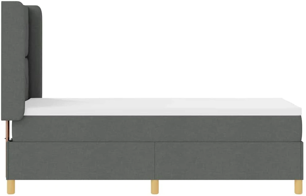 Kiemas lova su LED juostelėmis Pilka 80 x 200 cm audinys