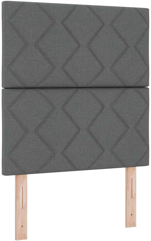 Kiemas lova su LED juostelėmis Pilka 80 x 200 cm audinys