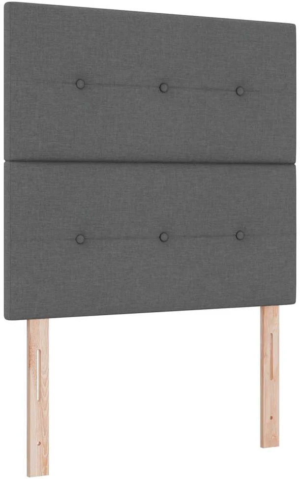 Kiemas lova su LED juostelėmis Pilka 90 x 190 cm audinys