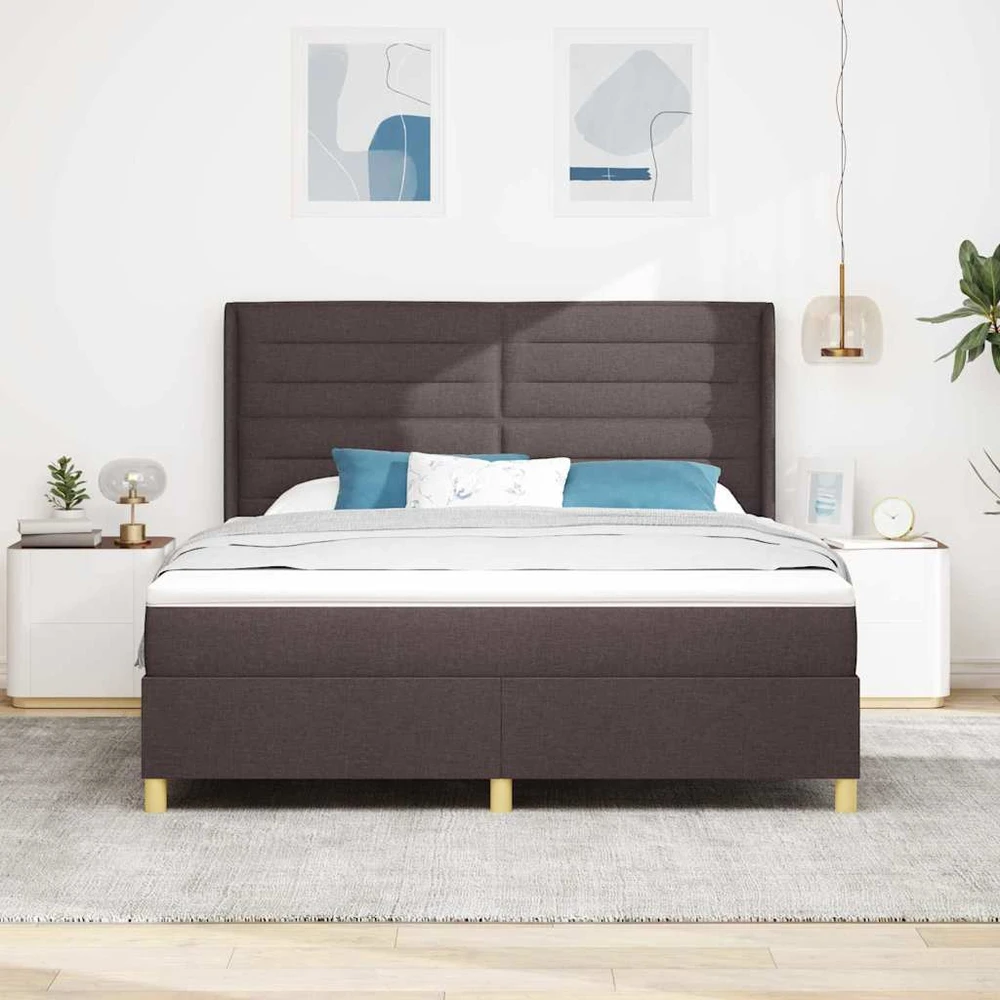 Kiemas lova su LED juostelėmis Ruda 180 x 200 cm audinys