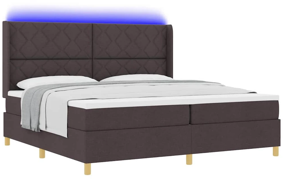 Kiemas lova su LED juostelėmis Ruda 200 x 200 cm audinys