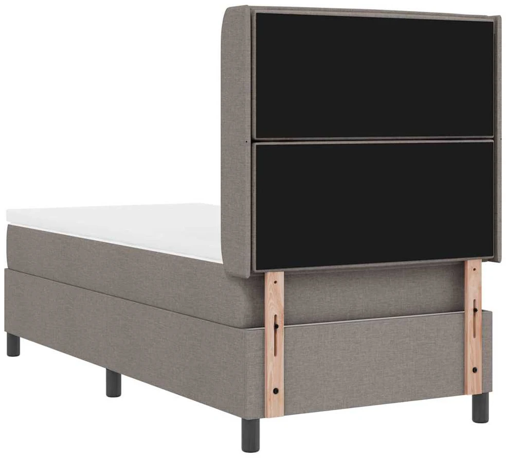 Kiemas lova su pagalve su galvūgalio Taupe 200 x 90 cm audinys