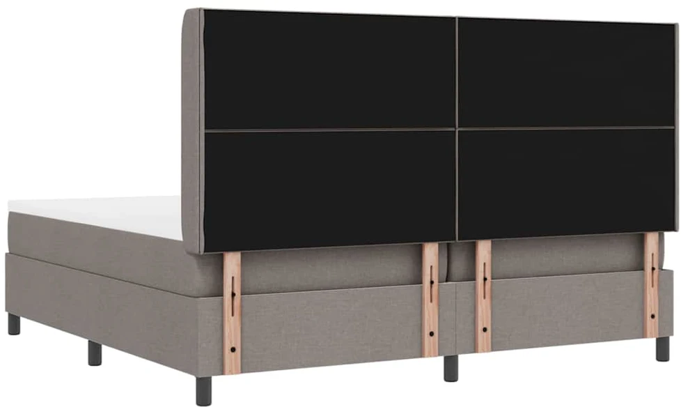 Kiemas lova su pagalve su galvūgalio Taupe 200 x 200 cm audinys