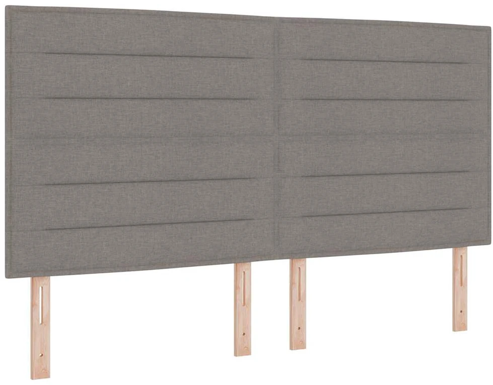 Kiemas lova su pagalve su galvūgalio Taupe 200 x 200 cm audinys