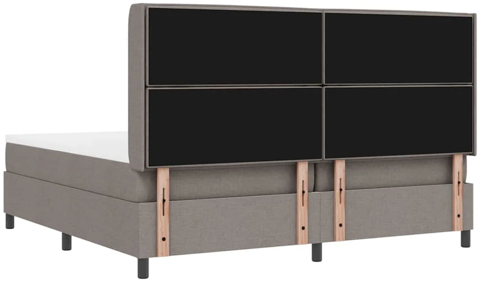 Kiemas lova su pagalve su galvūgalio Taupe 200 x 200 cm audinys