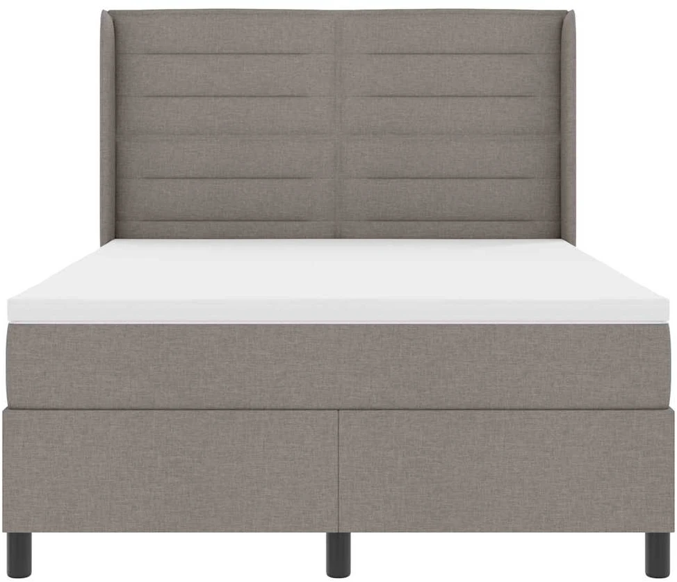 Kiemas lova su pagalve su galvūgalio Taupe 190 x 140 cm audinys