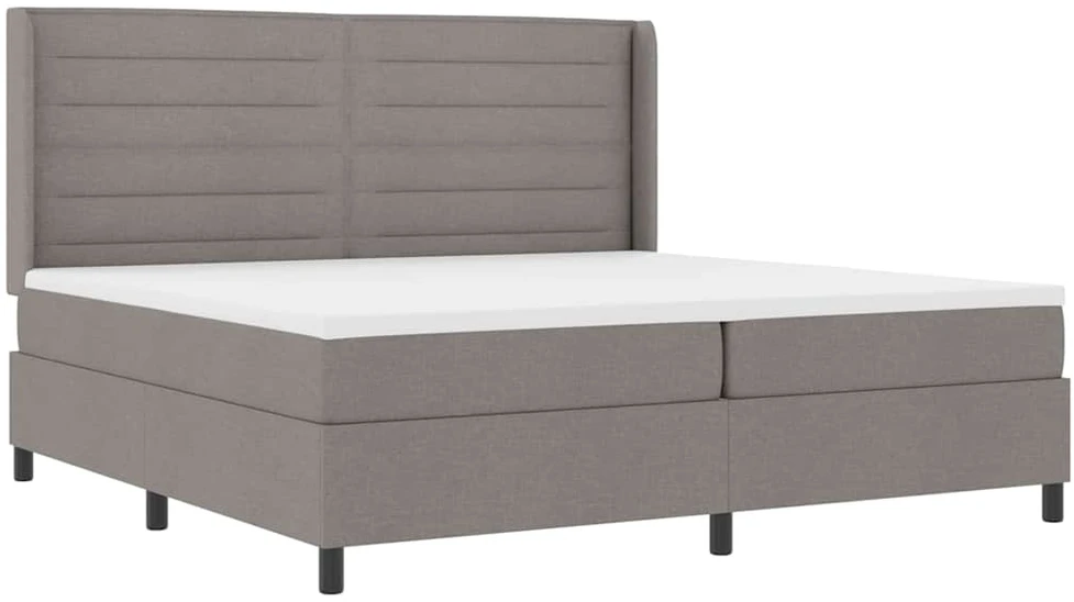 Kiemas lova su pagalve su galvūgalio Taupe 200 x 200 cm audinys