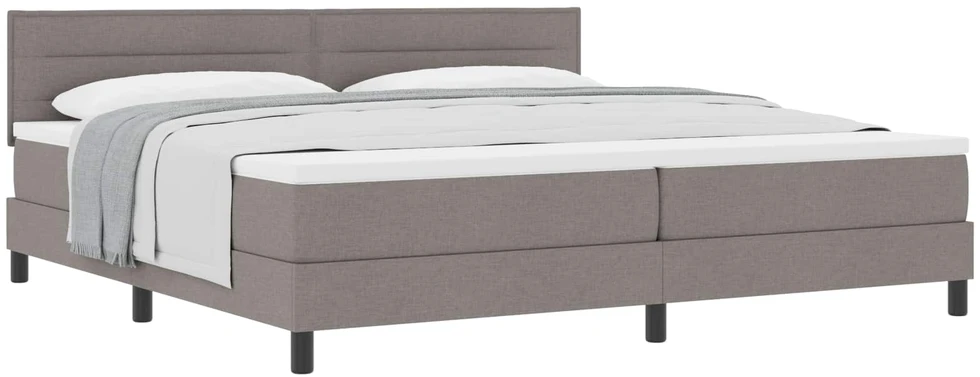 Kiemas lova su pagalve su galvūgalio Taupe 200 x 200 cm audinys