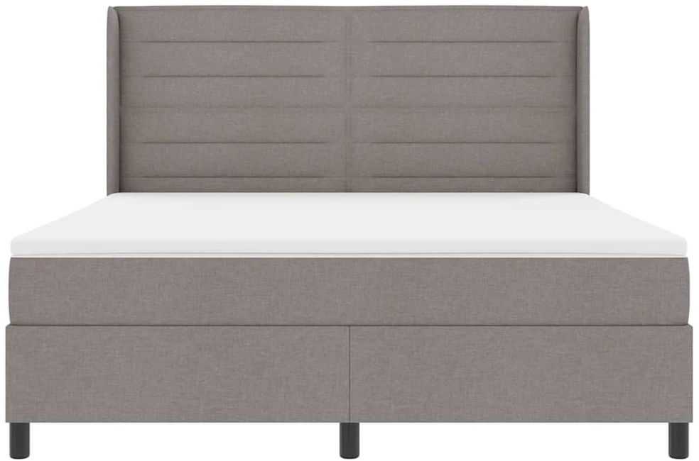 Kiemas lova su pagalve su galvūgalio Taupe 200 x 180 cm audinys
