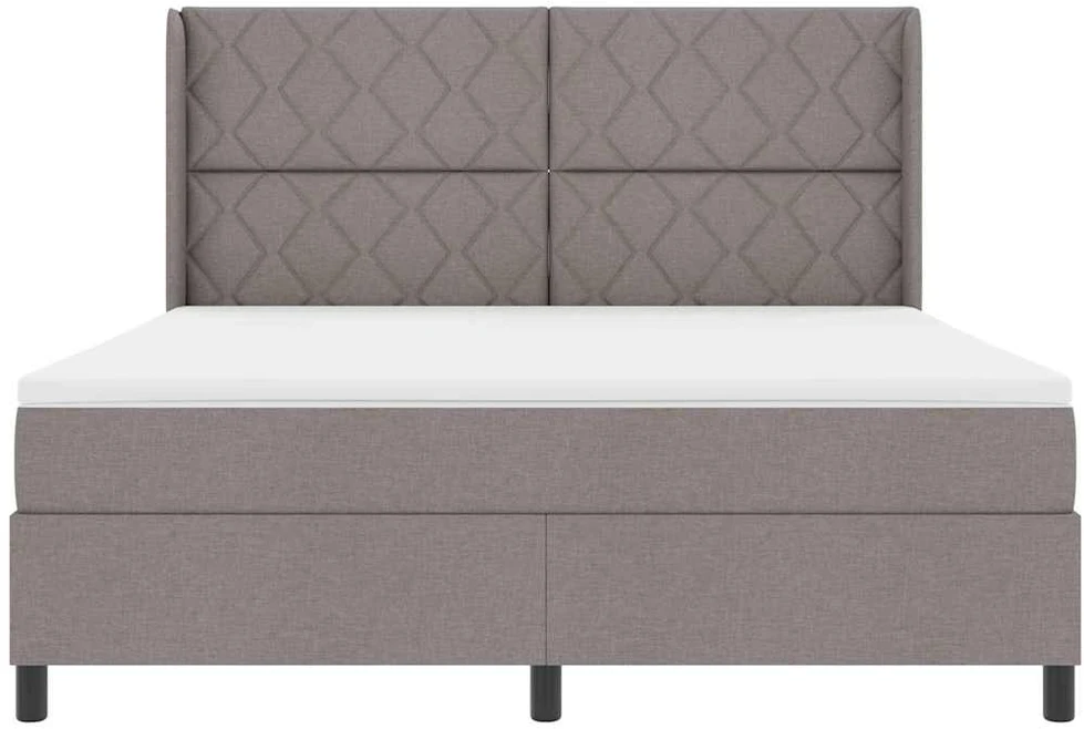 Kiemas lova su pagalve su galvūgalio Taupe 200 x 180 cm audinys