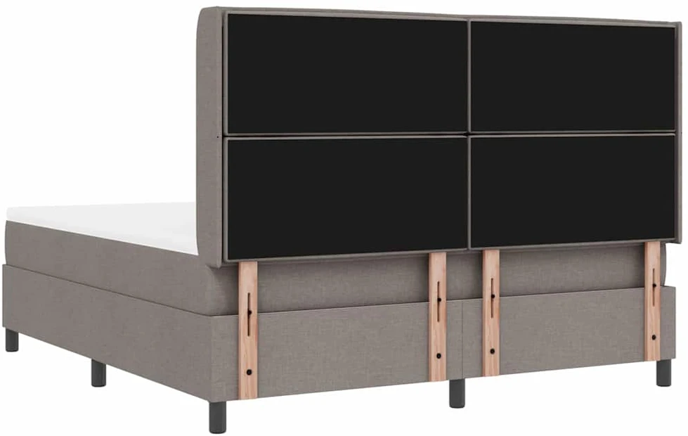 Kiemas lova su pagalve su galvūgalio Taupe 200 x 180 cm audinys