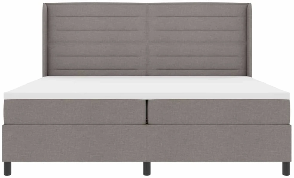 Kiemas lova su pagalve su galvūgalio Taupe 200 x 200 cm audinys