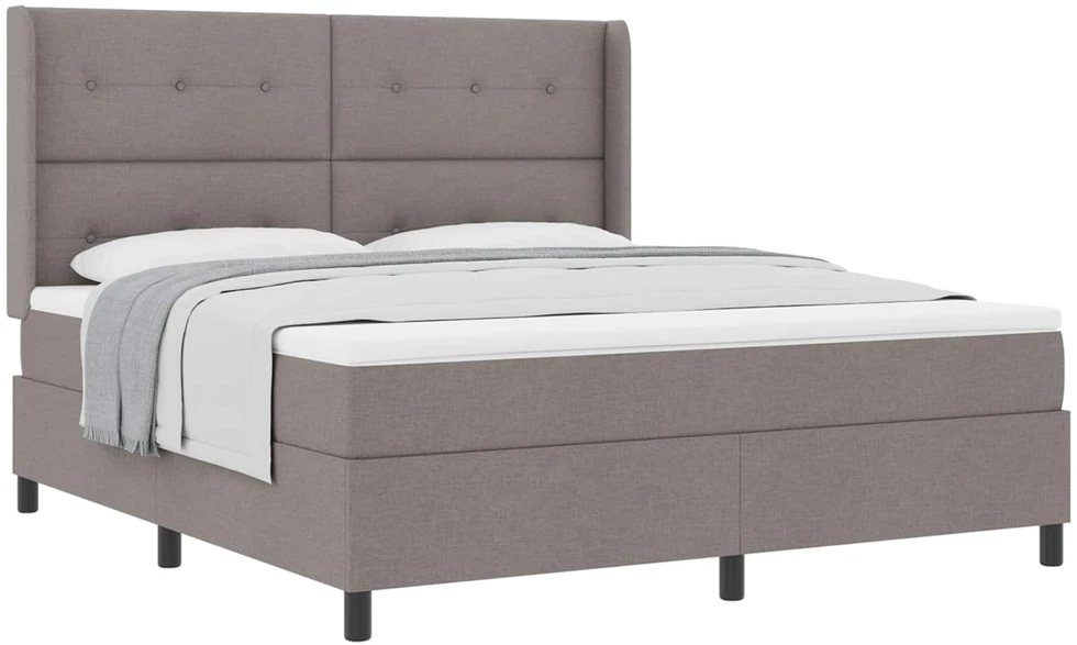 Kiemas lova su pagalve su galvūgalio Taupe 200 x 180 cm audinys