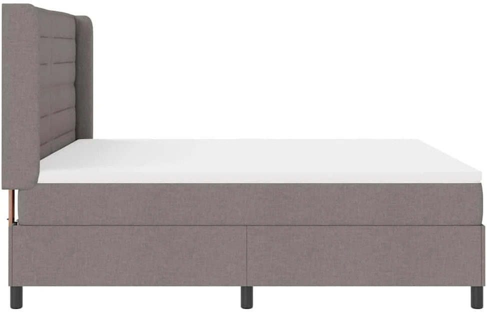 Kiemas lova su pagalve su galvūgalio Taupe 200 x 180 cm audinys