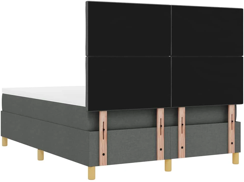 Kiemas lova su pagalve Tamsiai pilka 200 x 160 cm audinys